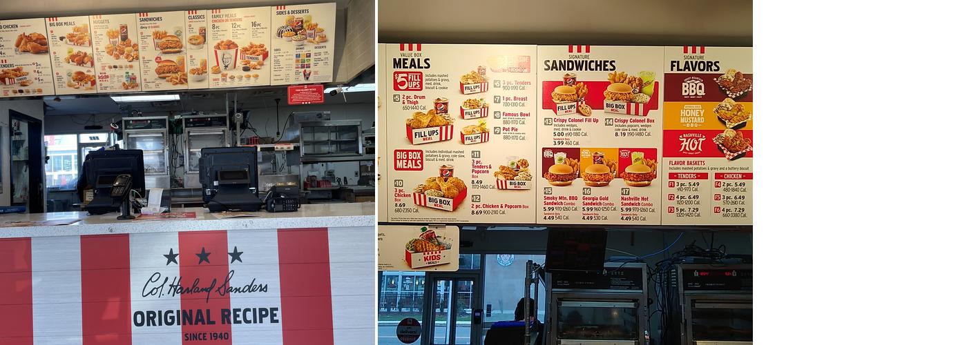 KFC Menu