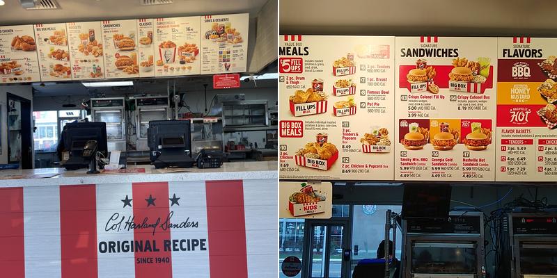 KFC Menu