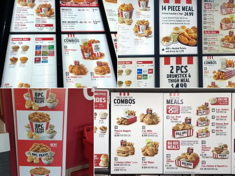 KFC Menu