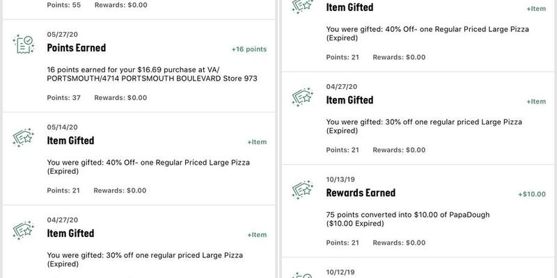 Papa Johns Pizza Menu