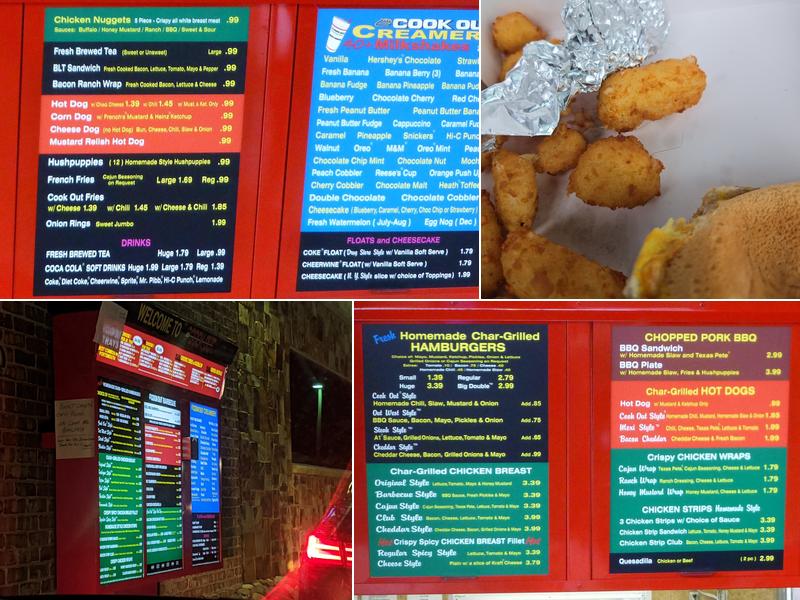 Cook Out Menu