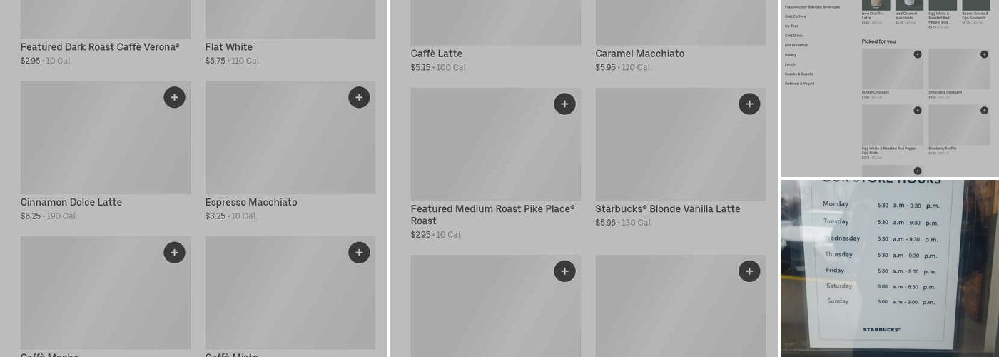 Starbucks Menu