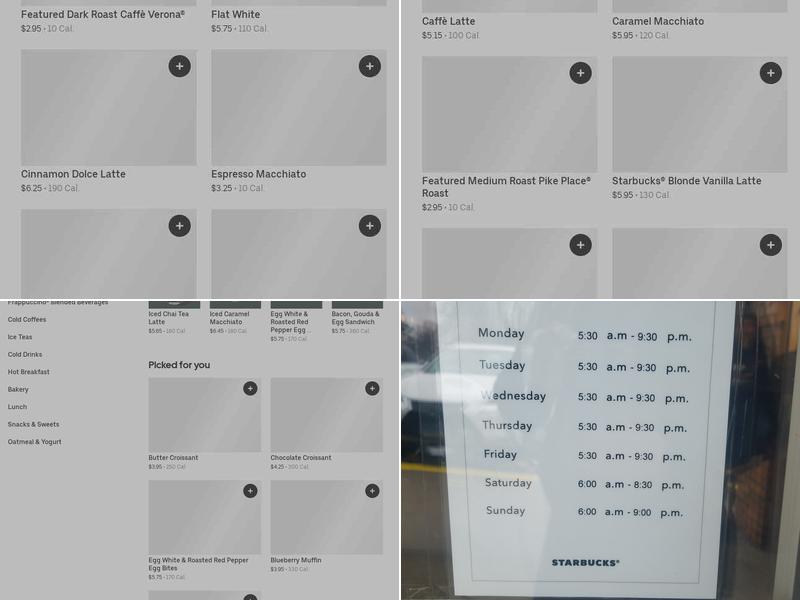 Starbucks Menu