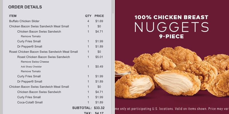 Arby's Menu