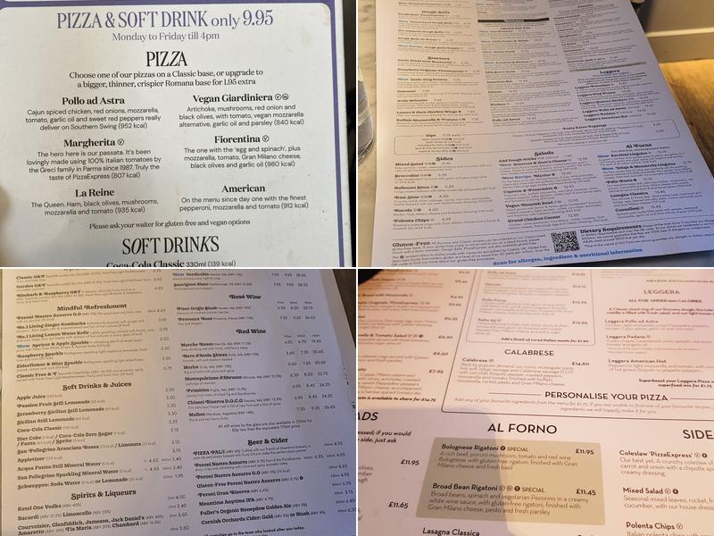 Pizza Express Menu
