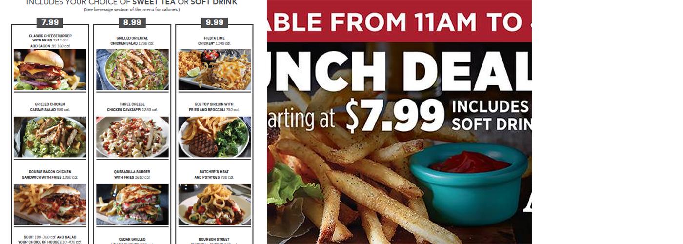 Applebee's Grill + Bar Menu