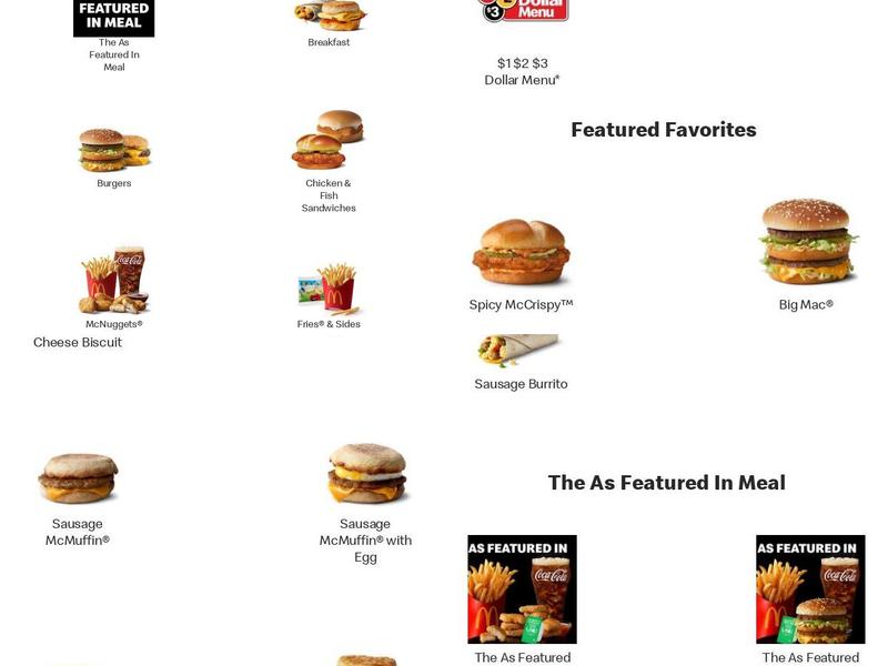 McDonald's Menu