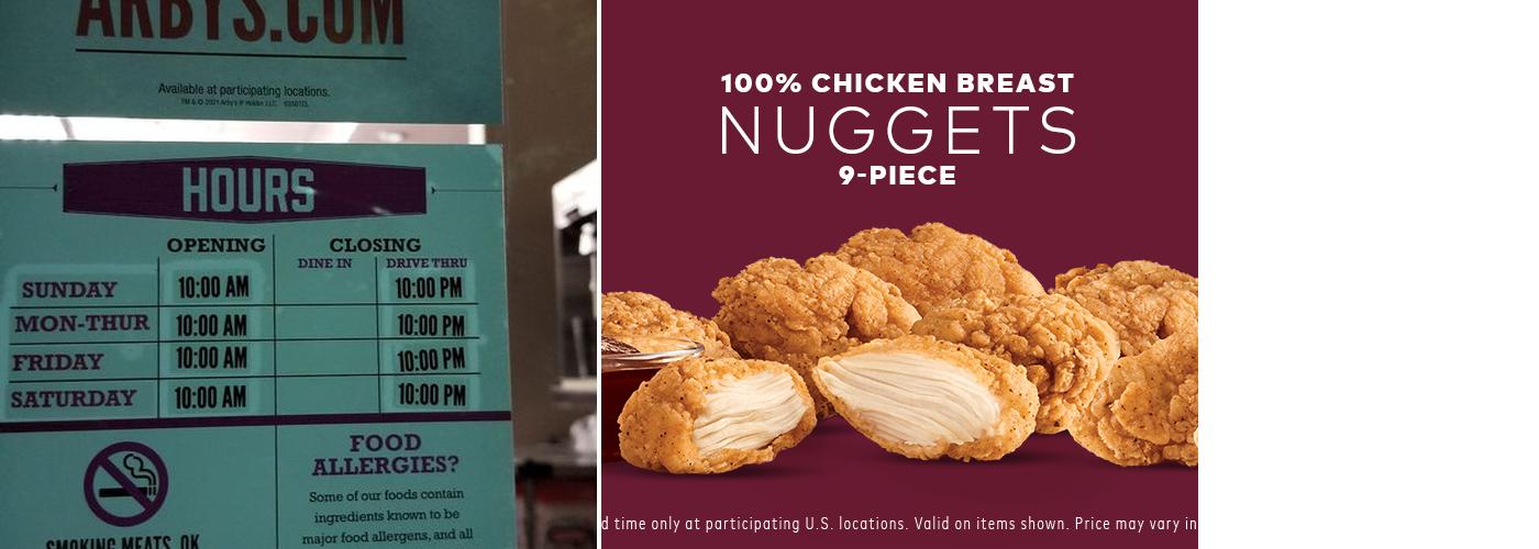 Arby's Menu
