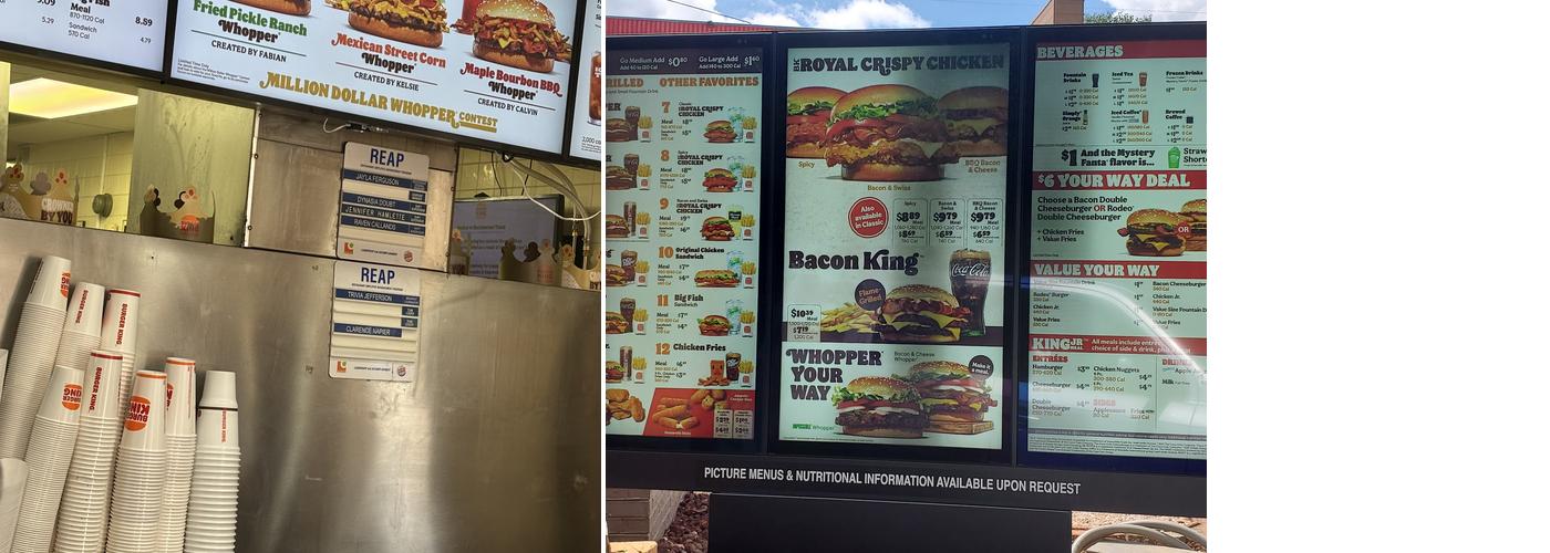 Burger King Menu