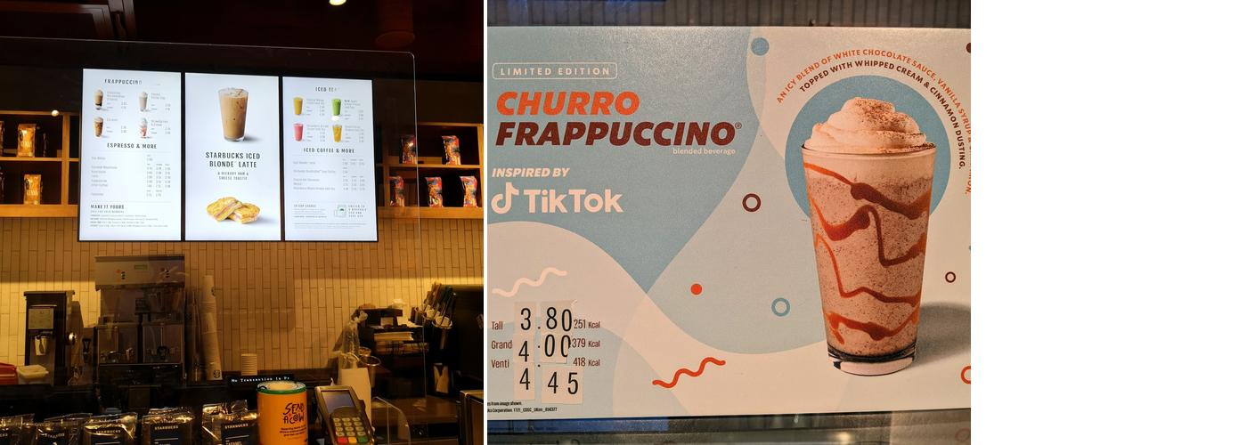 Starbucks Coffee Menu