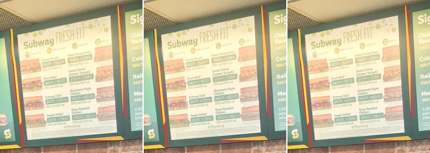 Subway Menu