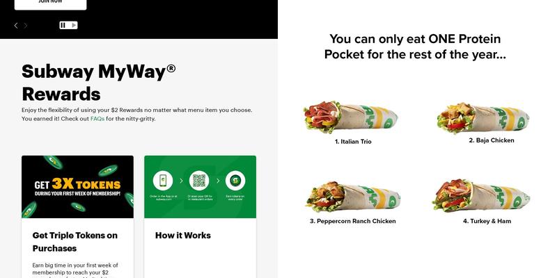Subway Menu