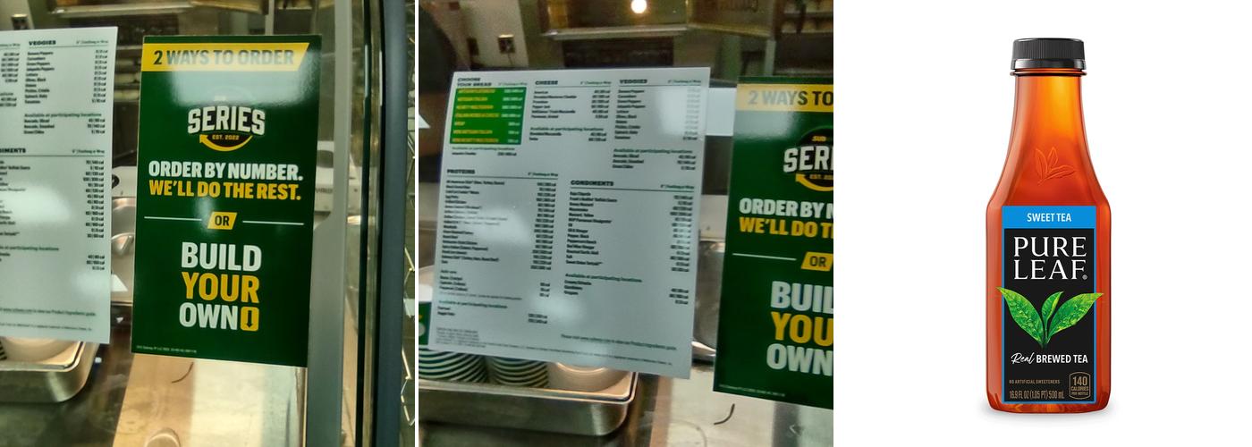 Subway Menu