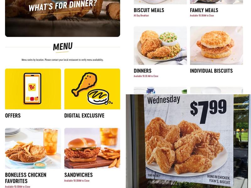 Bojangles Menu