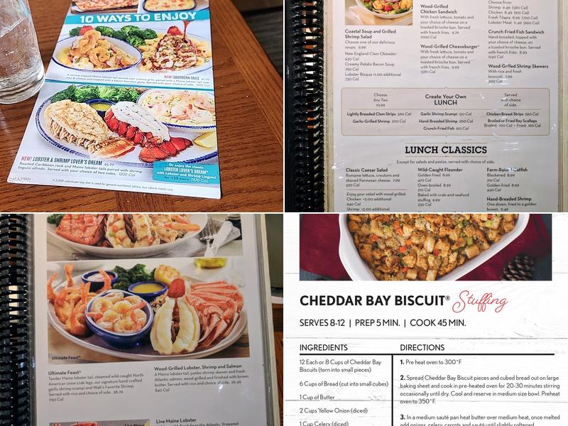 Red Lobster Menu