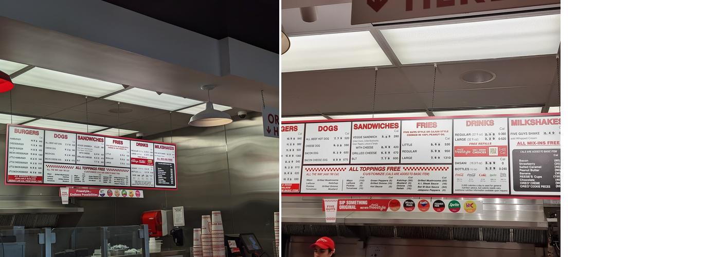 Five Guys Menu