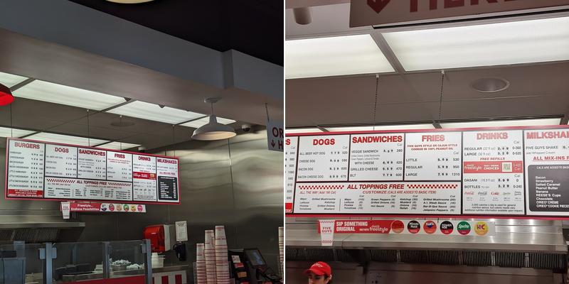 Five Guys Menu