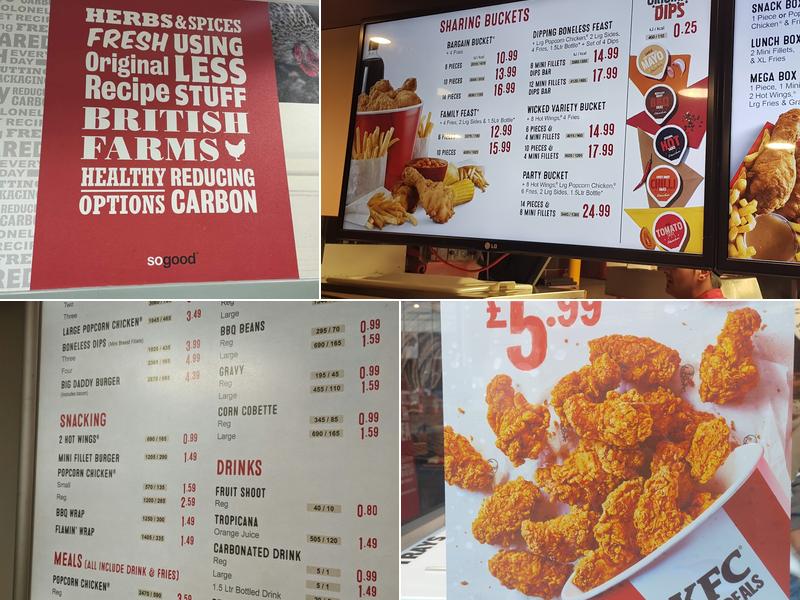KFC Menu