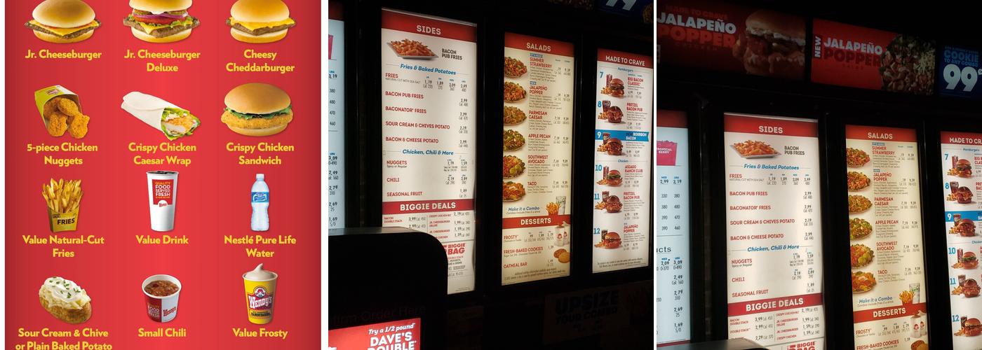 Wendy's Menu