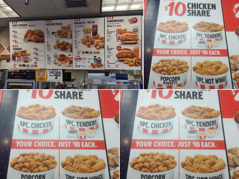 KFC Menu