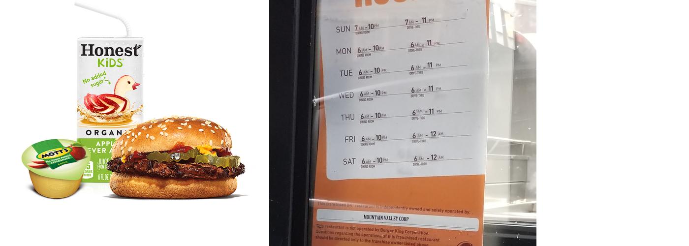 Burger King Menu