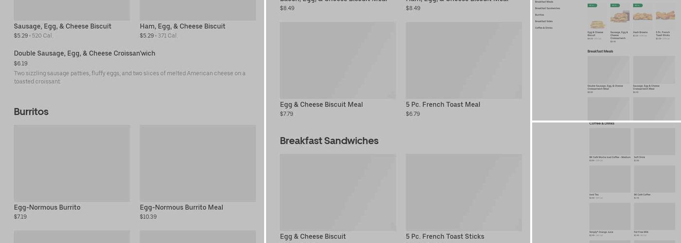 Burger King Menu