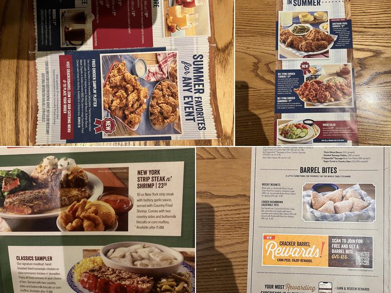 Cracker Barrel Old Country Store Menu