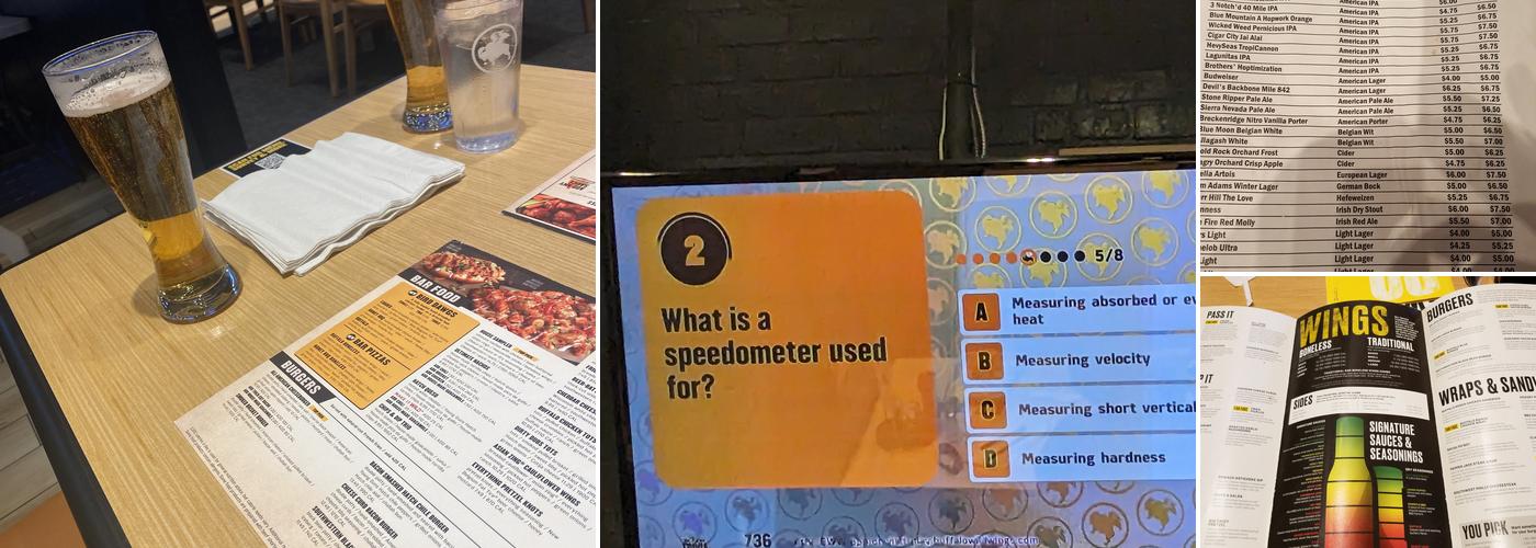 Buffalo Wild Wings Menu