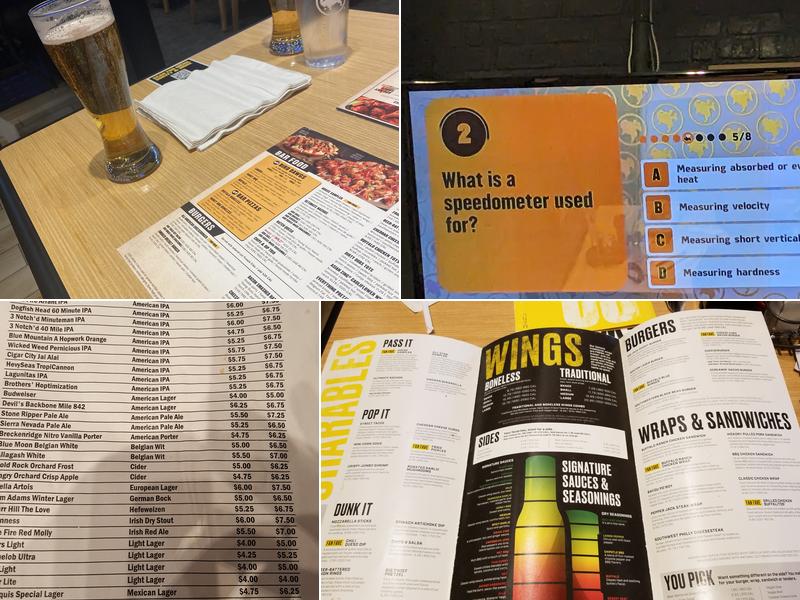 Buffalo Wild Wings Menu