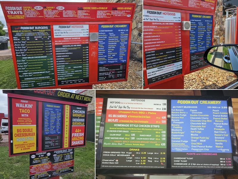 Cook Out Menu