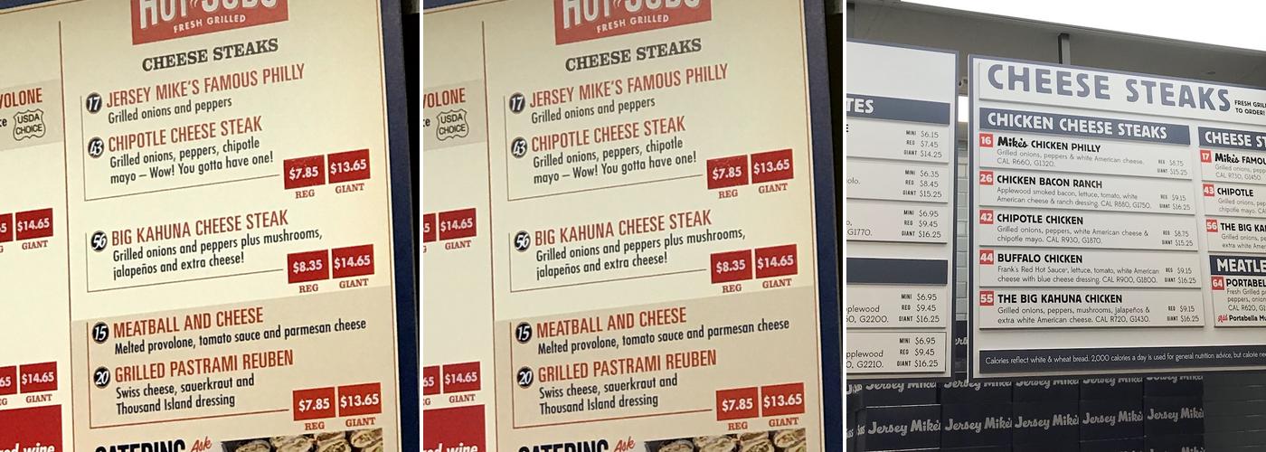 Jersey Mike's Subs Menu