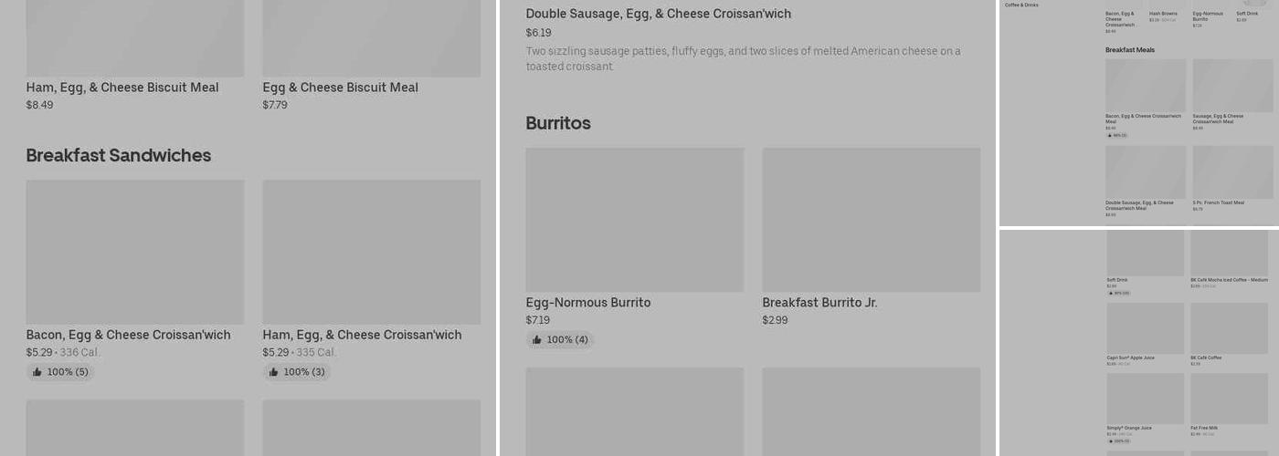 Burger King Menu