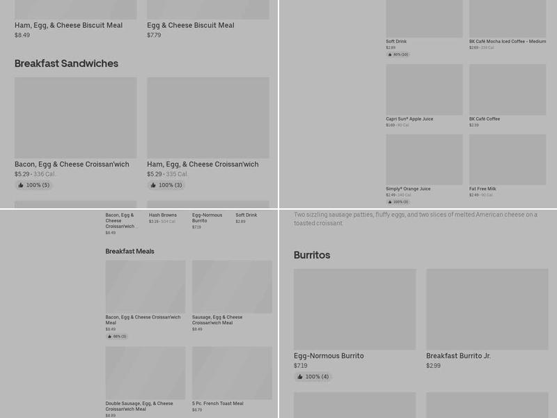Burger King Menu