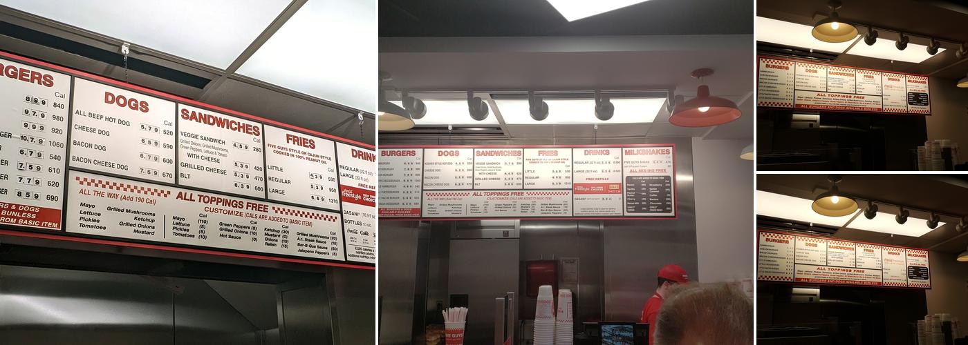 Five Guys Menu