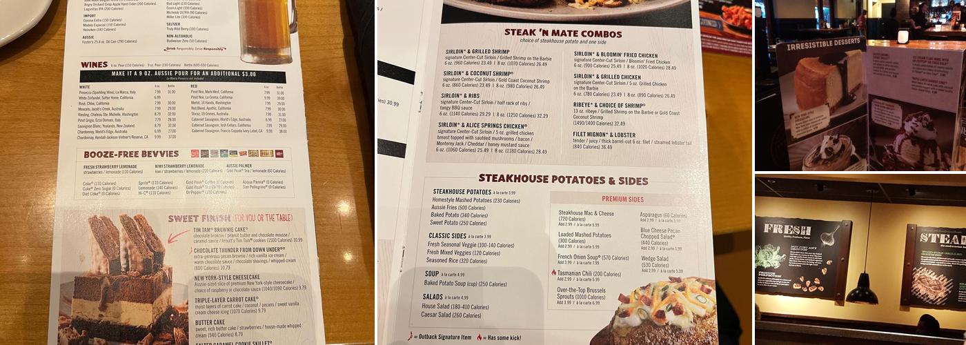 Outback Steakhouse Menu