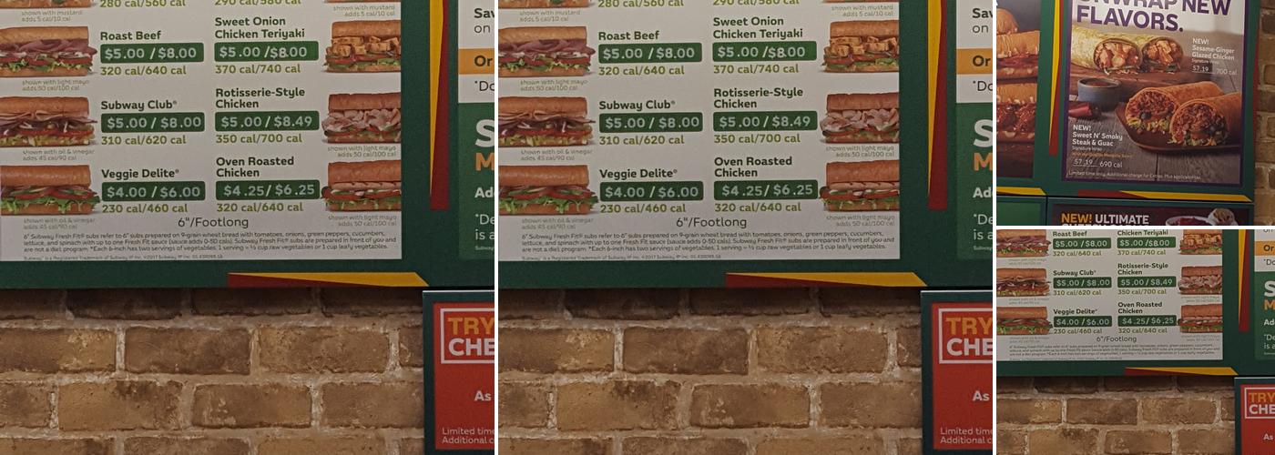 Subway Menu