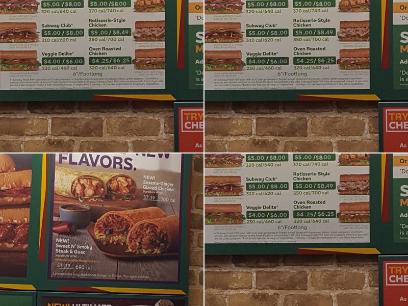 Subway Menu