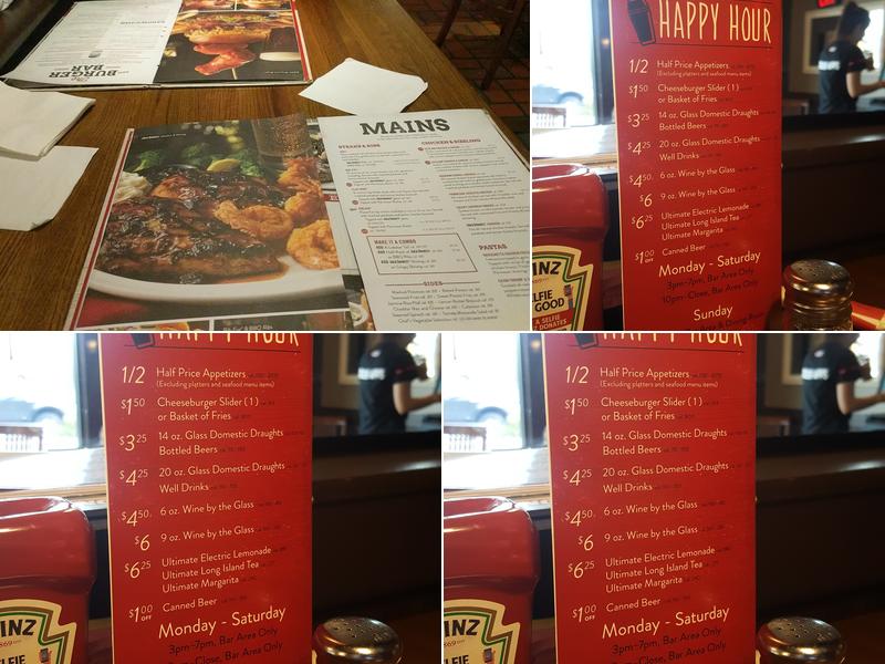 TGI Fridays Menu