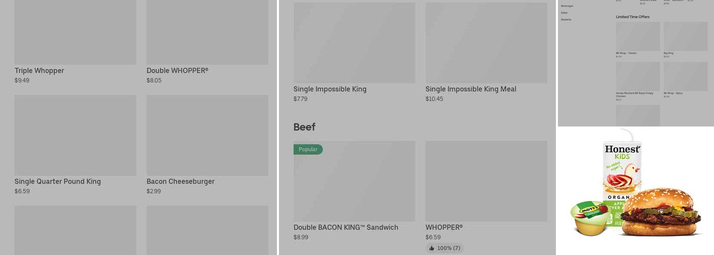 Burger King Menu