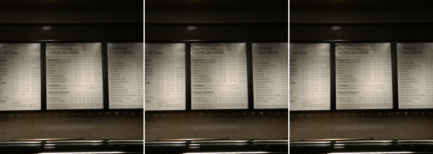 Starbucks Menu