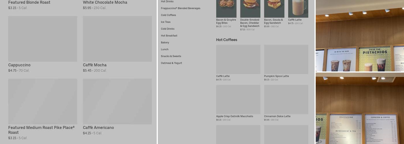 Starbucks Menu