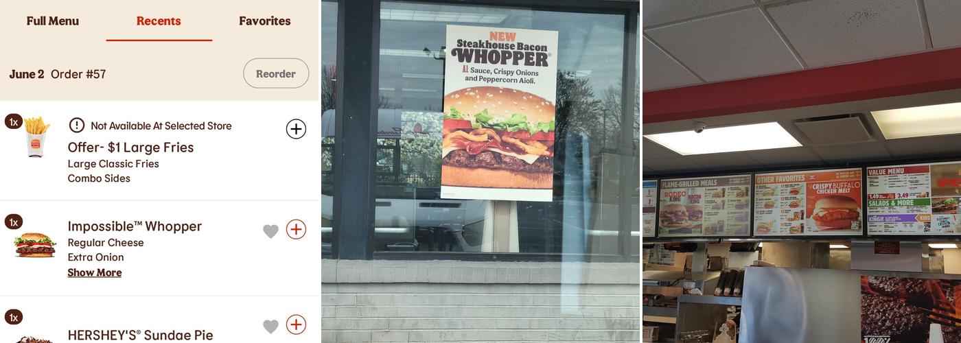Burger King Menu