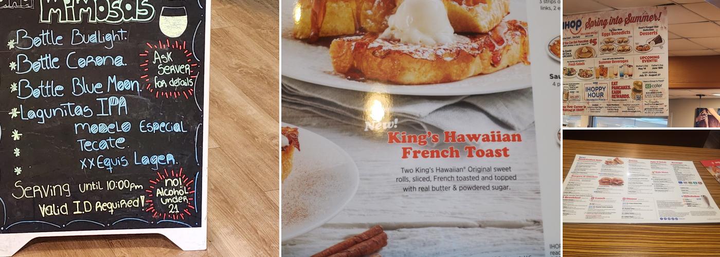 IHOP Menu