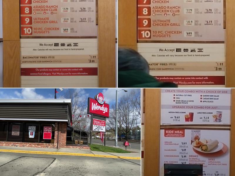 Wendy's Menu