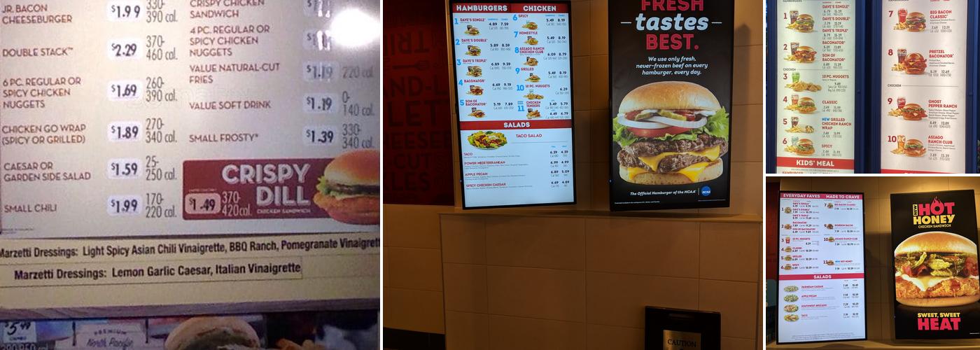 Wendy's Menu