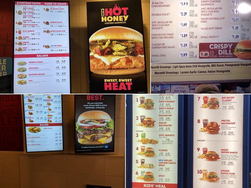 Wendy's Menu