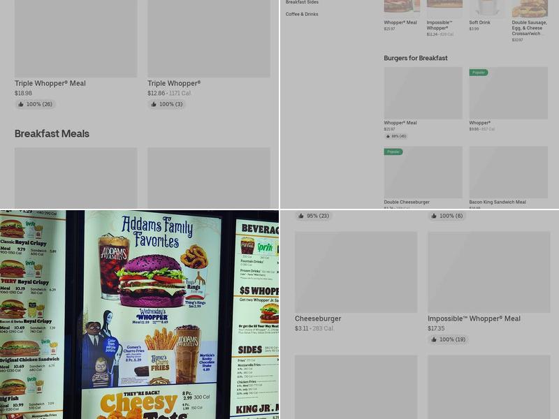 Burger King Menu