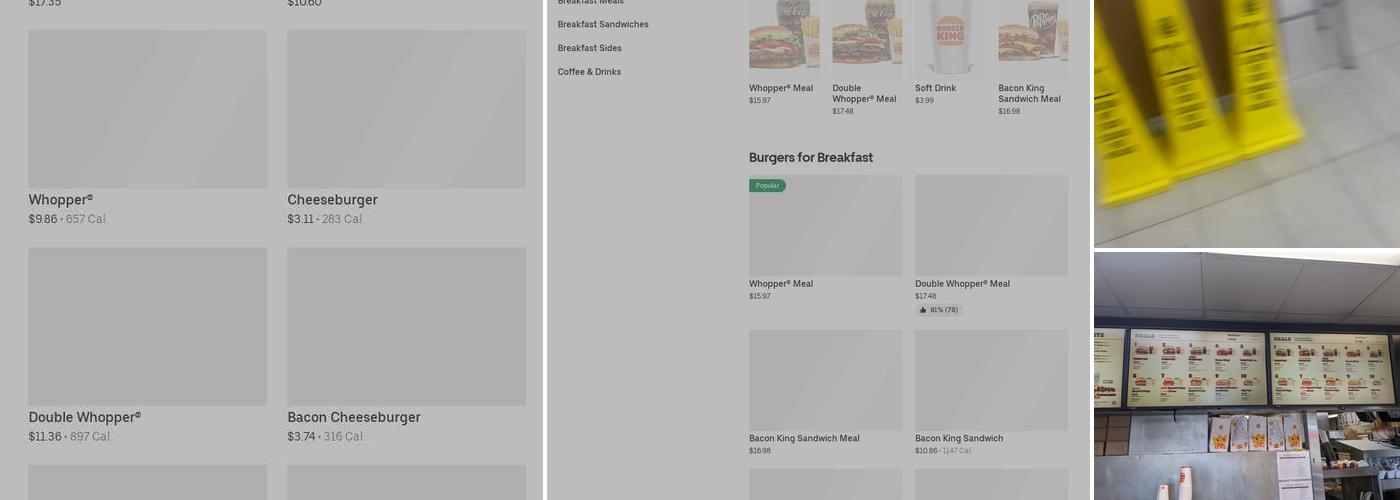 Burger King Menu