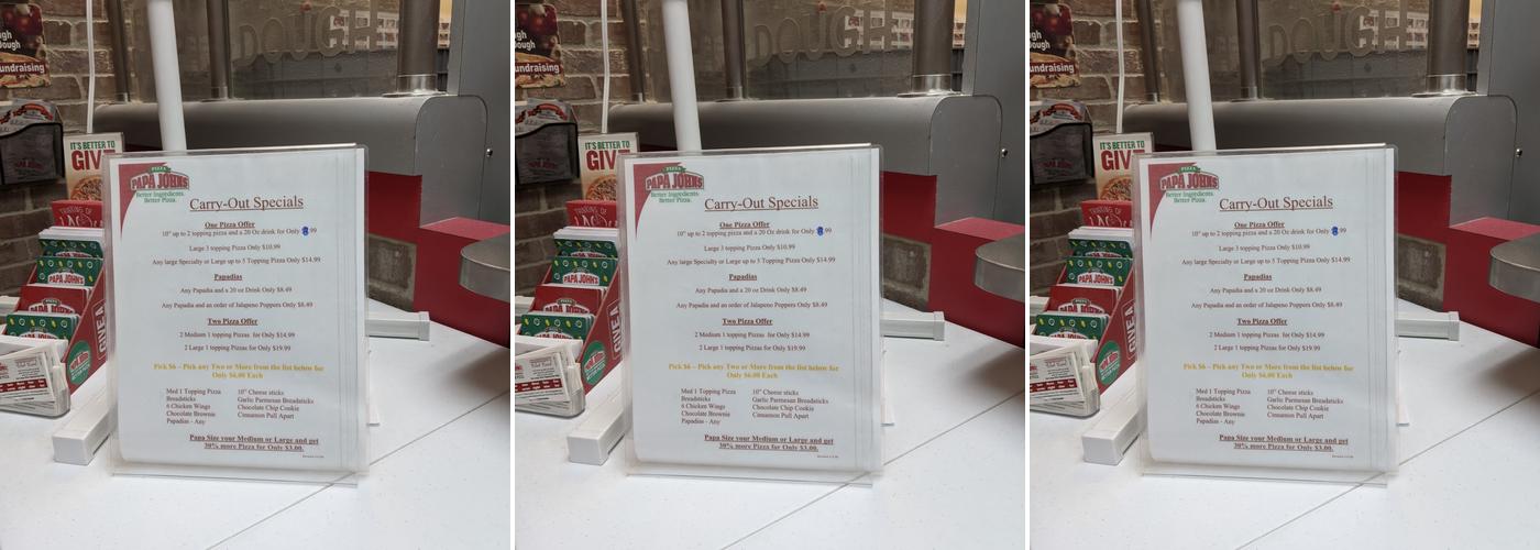 Papa Johns Pizza Menu