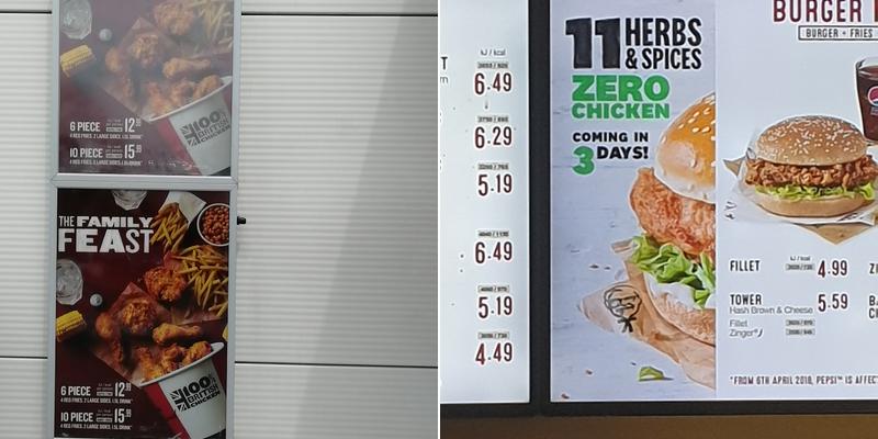 KFC Southend - Greyhound Trading Park Menu